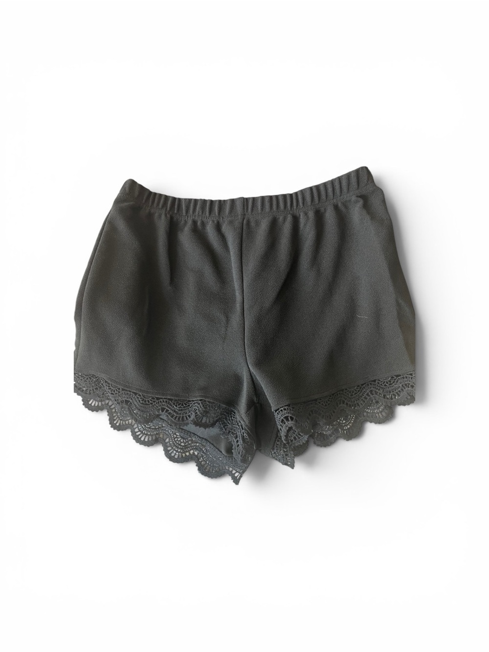 Black Lace Trim Lounge Shorts | Soft Sleep Shorts | Size Large | 3/$30